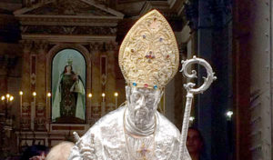 La statua è stata portata anche nella Chiesa del Carmine
