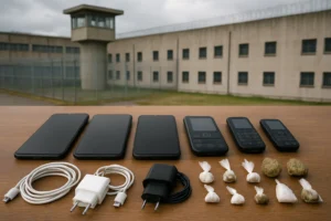 Droga e smartphone nel carcere di Bellizzi Irpino: il sequestro della Polizia