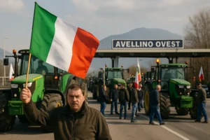 Protesta agricola ad Avellino: trattori al casello contro carovita e caro gasolio